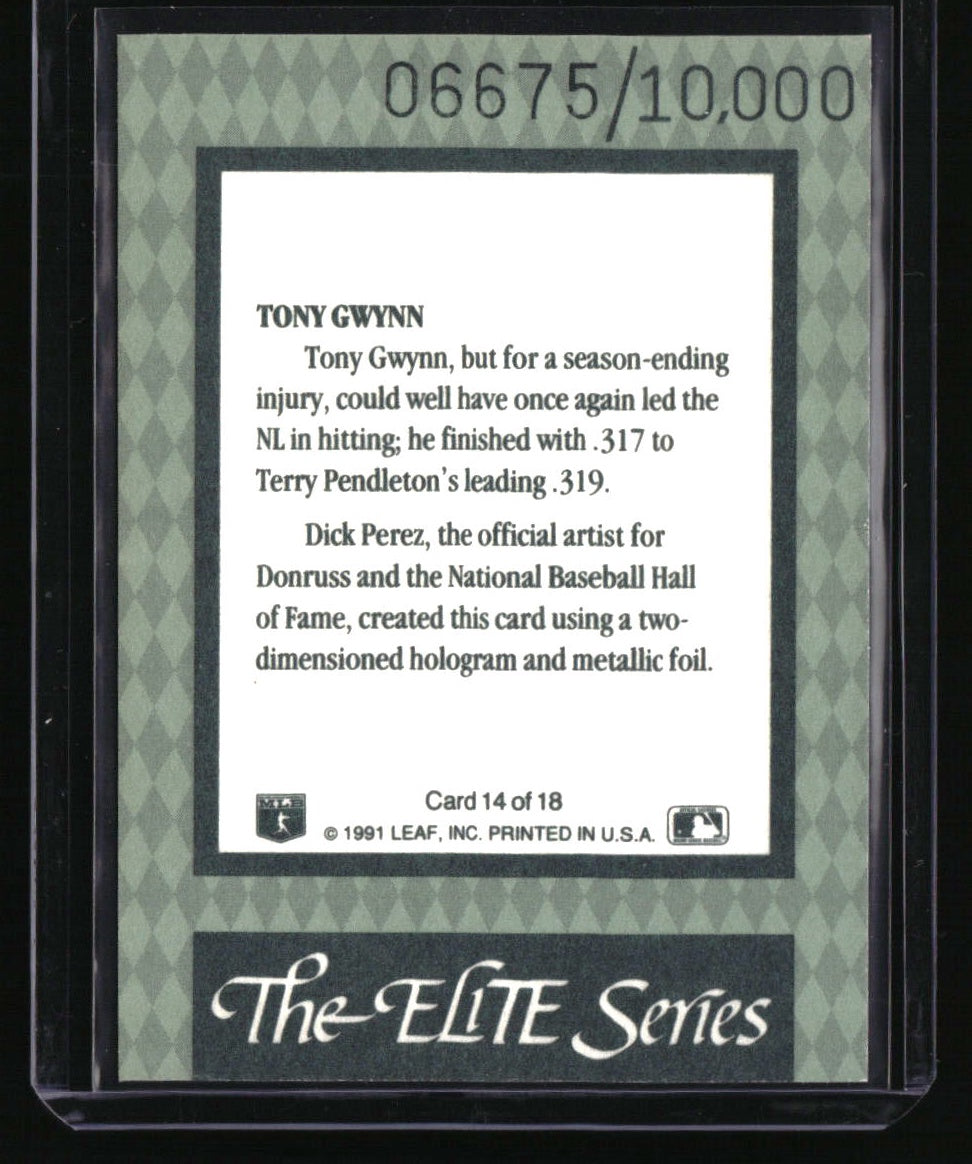 1992 Donruss Tony Gwynn The Elite Series #/10000