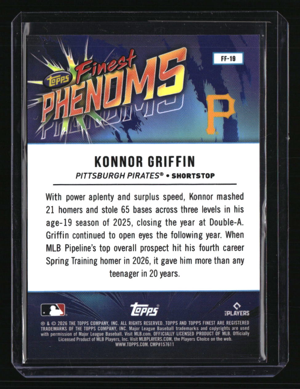 2026 Finest Konnor Griffin Finest Phenoms