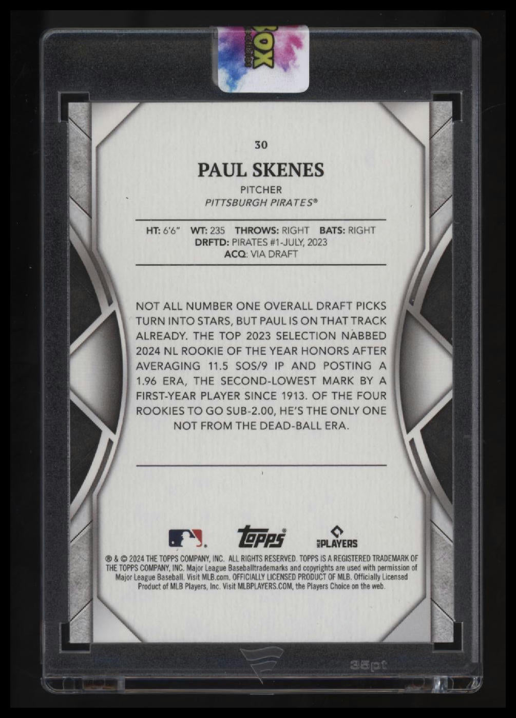 2024 Topps Transcendent VIP Party Paul Skenes Red #/5