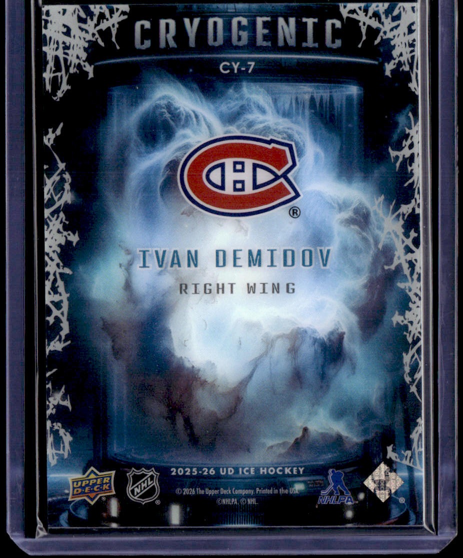 2025-26 Upper Deck Ice Ivan Demidov Cryogenic