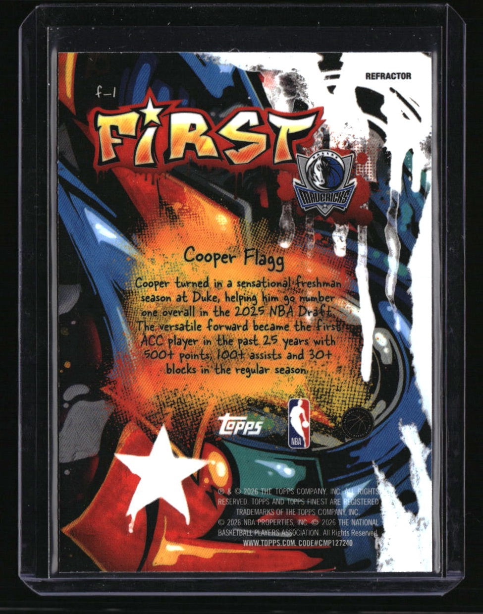 2025-26 Finest Cooper Flagg First Refractor