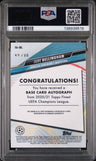 2020 Topps Finest Champions League Auto Jude Bellingham Neon Green Wave PSA 9