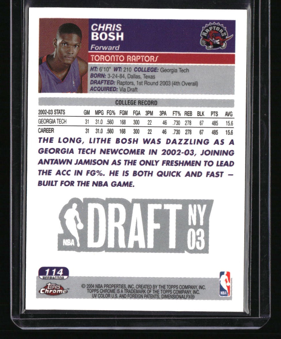 2003-04 Topps Chrome Chris Bosh Refractors