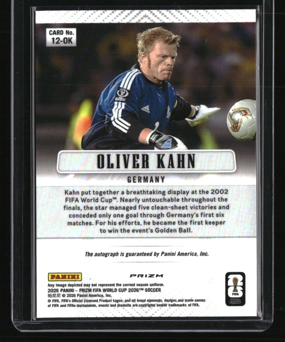 2026 Panini Prizm FIFA World Cup Oliver Kahn Throwback Signatures Wave Prizm