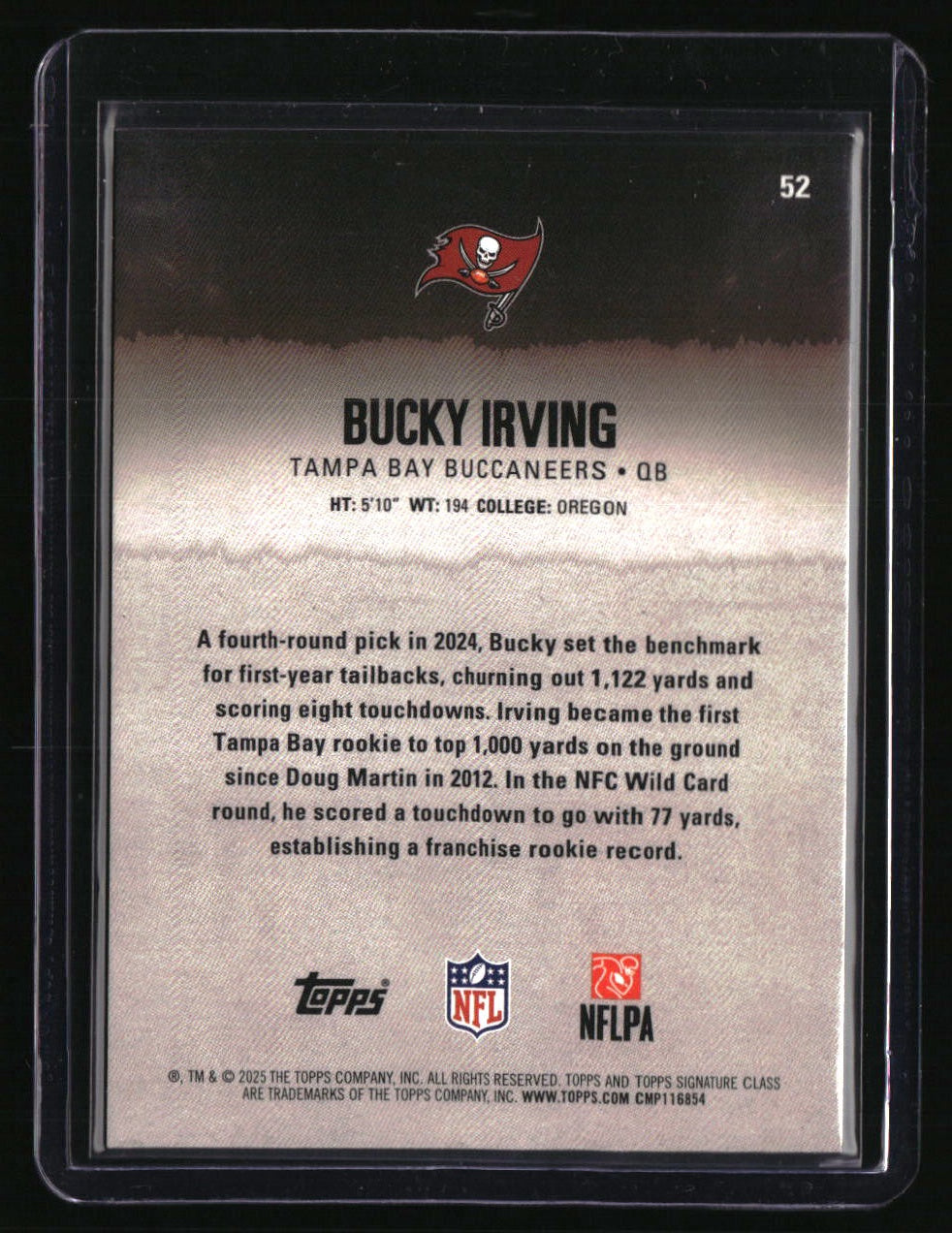 2025 Topps Signature Class Bucky Irving Orange Lava #/50