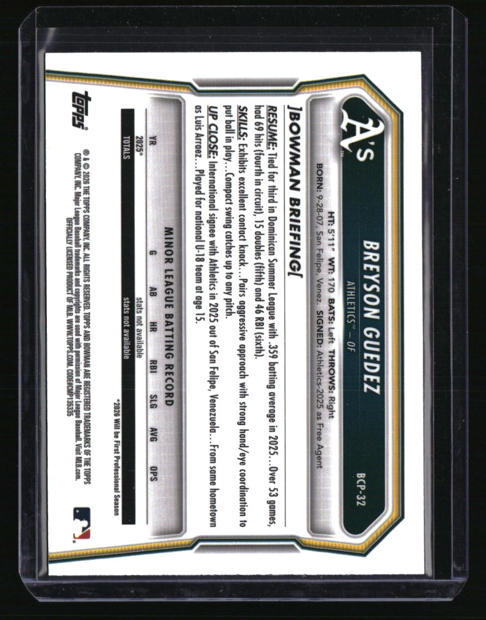 2026 Bowman Edgar Montero Chrome Prospects PackFractor #/89