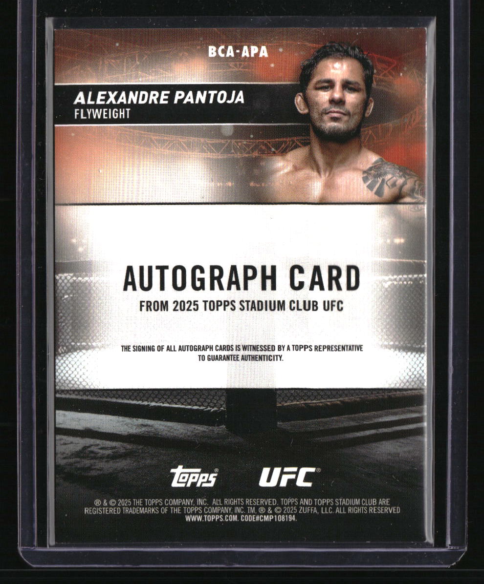 2025 Stadium Club UFC Alexandre Pantoja Base Autographs