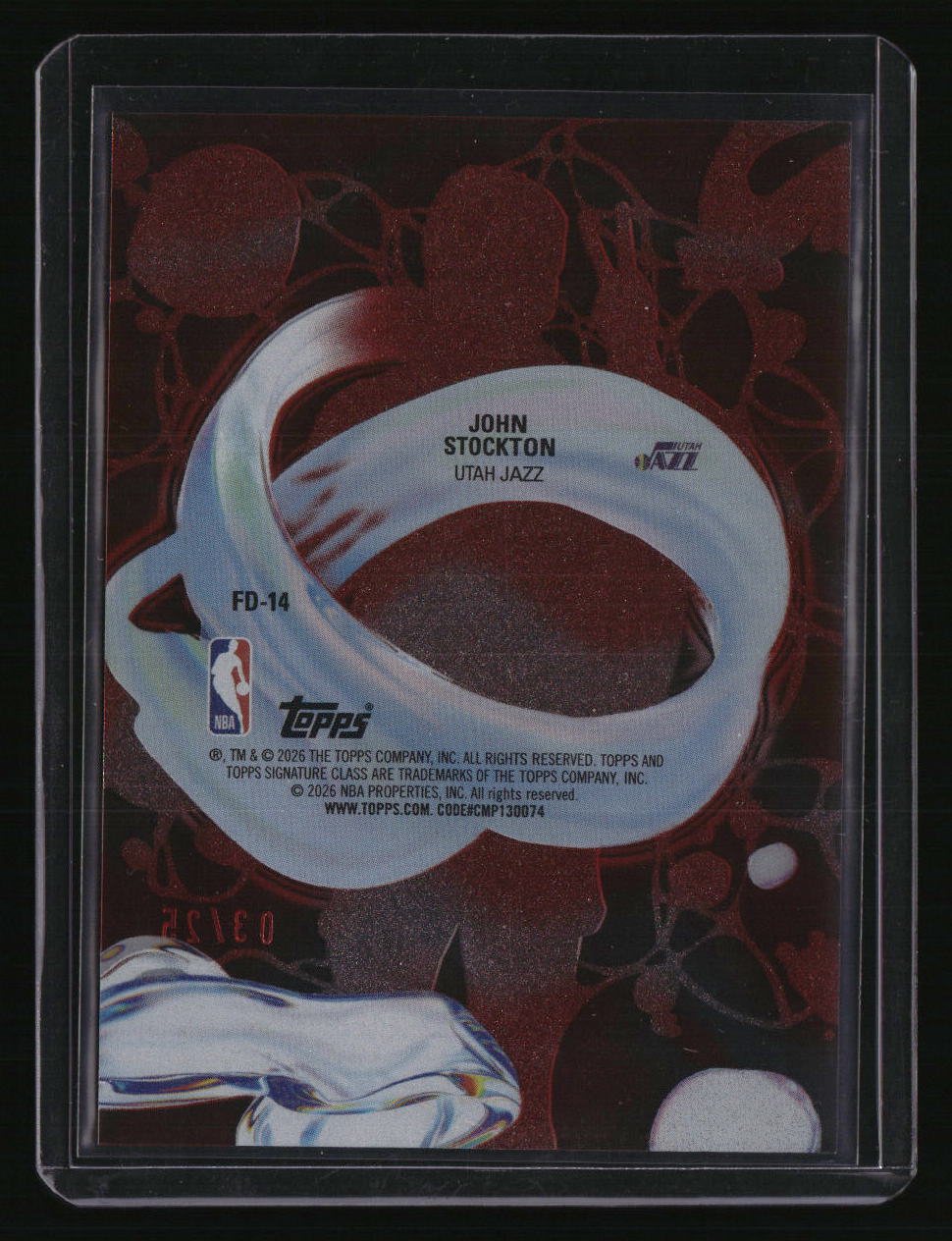 2025-26 Topps Signature Class John Stockton Fluidity Red #/25