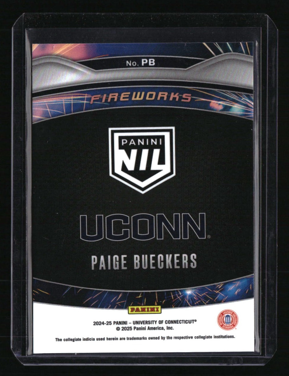 2024-25 Panini NIL Connecticut Huskies Paige Bueckers Prizm Fireworks