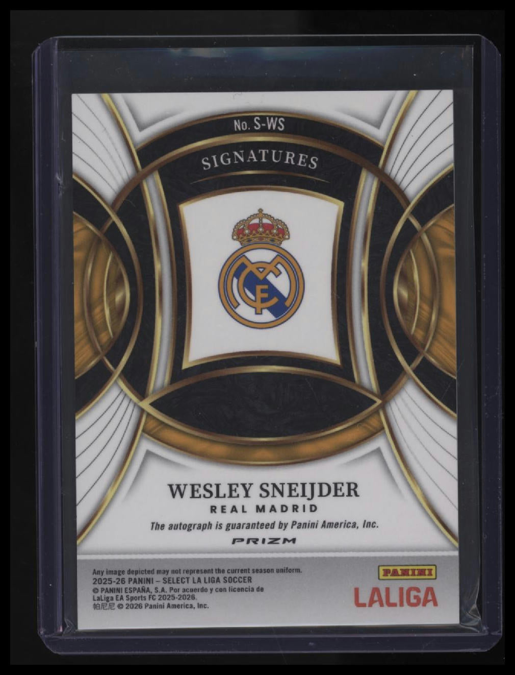 2025-26 Panini Select La Liga Wesley Sneijder Signatures