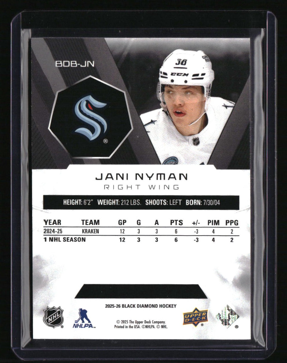 2025-26 Upper Deck Black Diamond Jani Nyman #/349