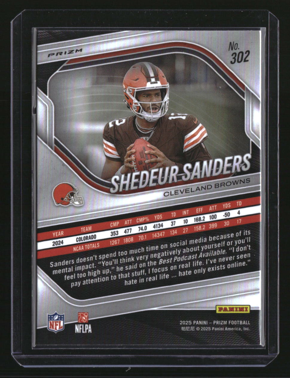 2025 Panini Prizm Shedeur Sanders Silver