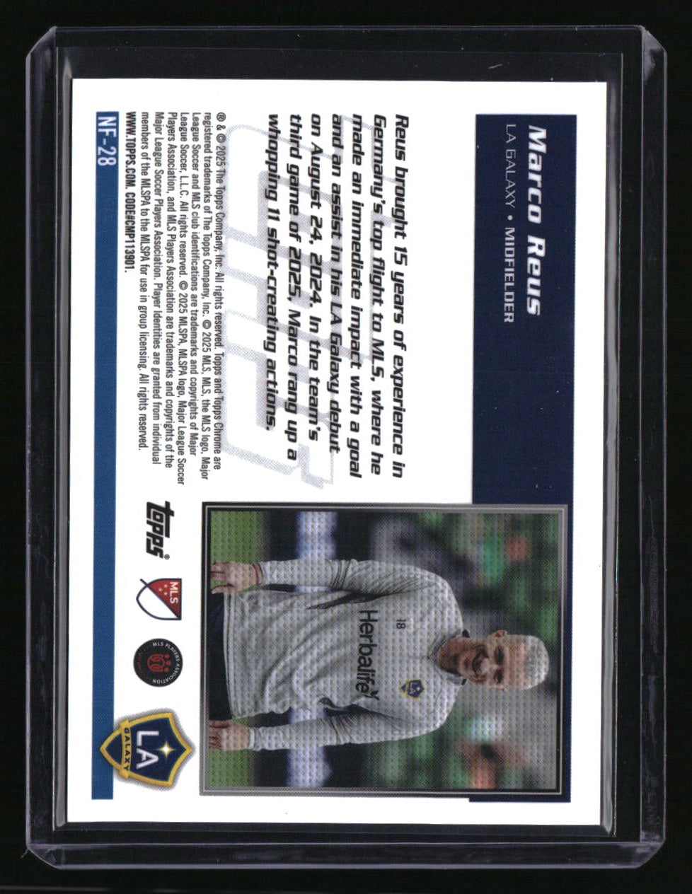 2025 Topps Chrome MLS Marco Reus 1995 Topps Orange Donut Holes Refractor #/25