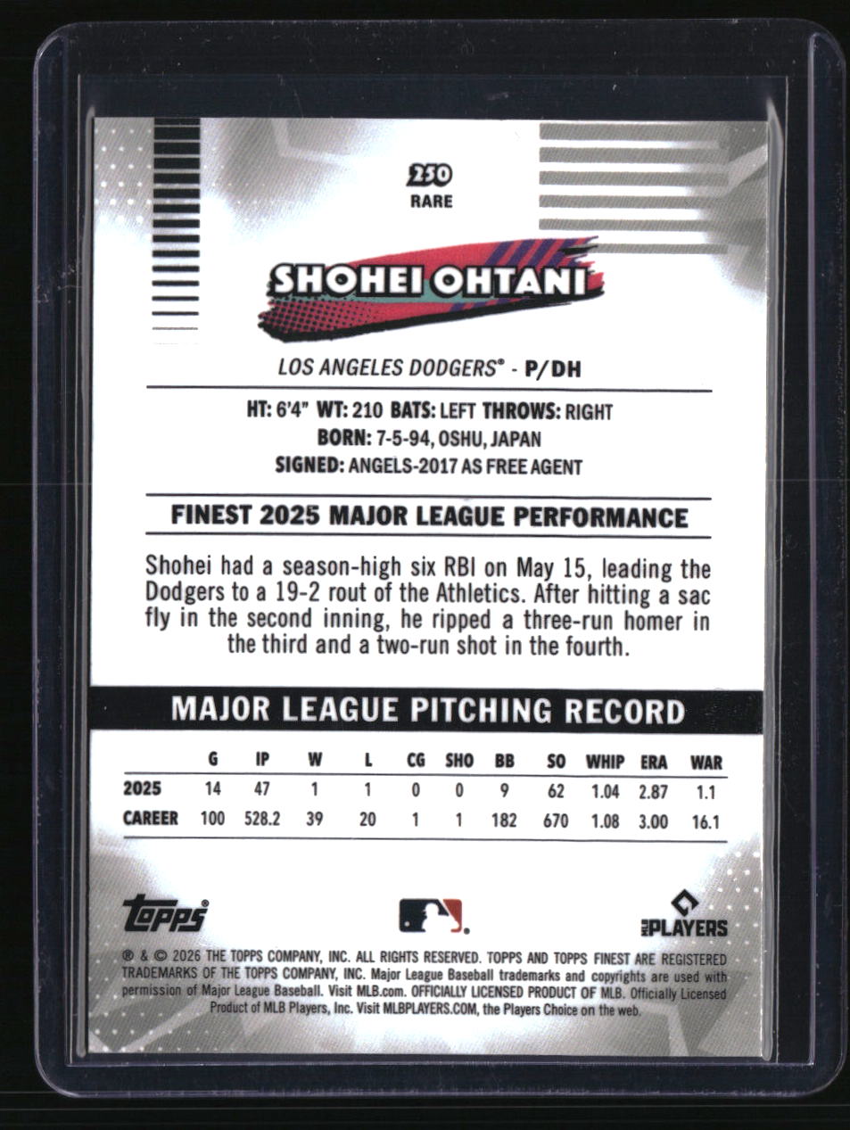 2026 Finest Shohei Ohtani X-Fractors