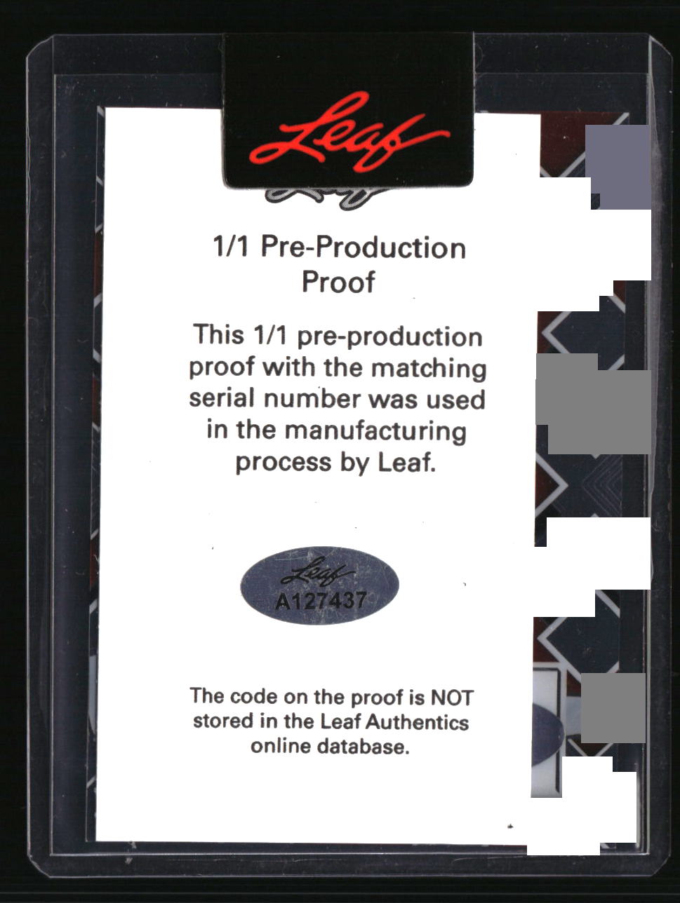 Leaf Metal Pete Rose 1/1 Auto Pre-Production Proof