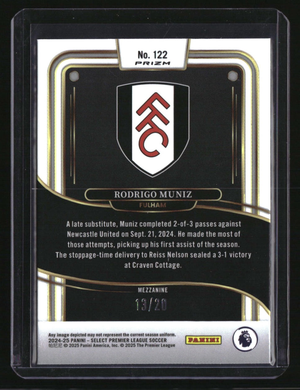2024-25 Panini Select Premier League Rodrigo Muniz White #/20
