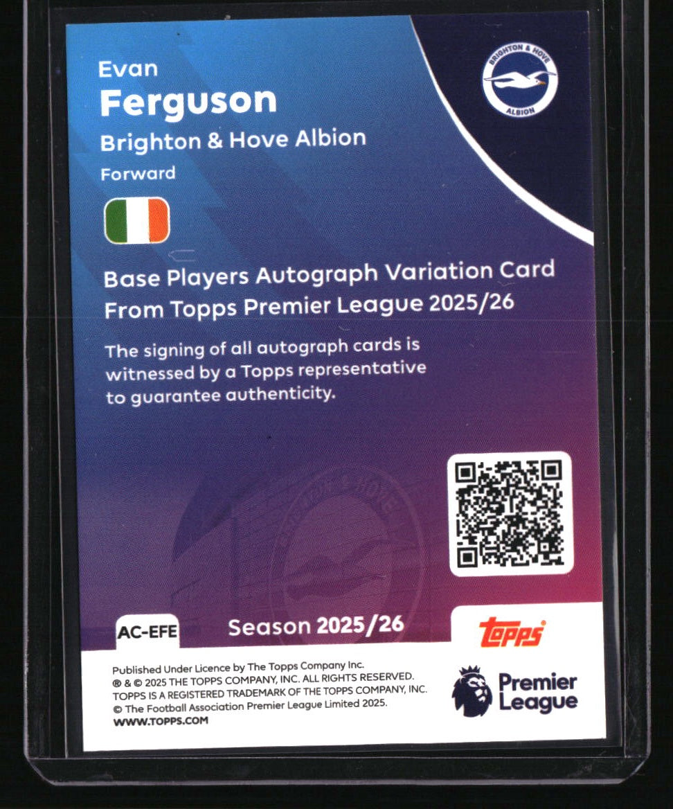 2025-26 Topps Premier League #AC-EFE Evan Ferguson Autographs