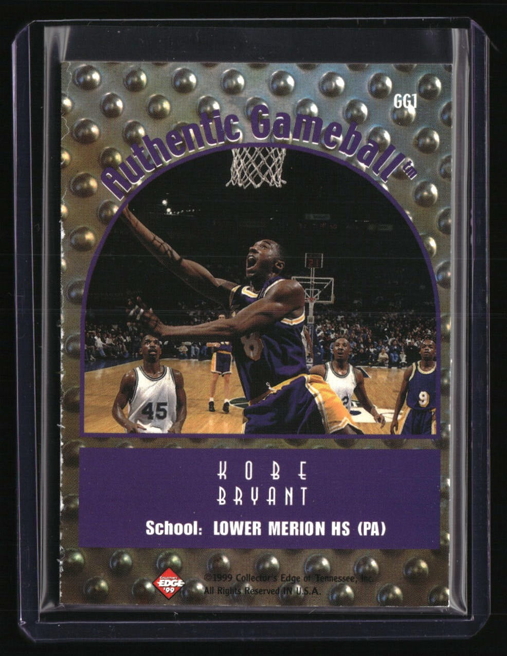 1999 Collector's Edge Rookie Rage Kobe Bryant Authentic Gameball