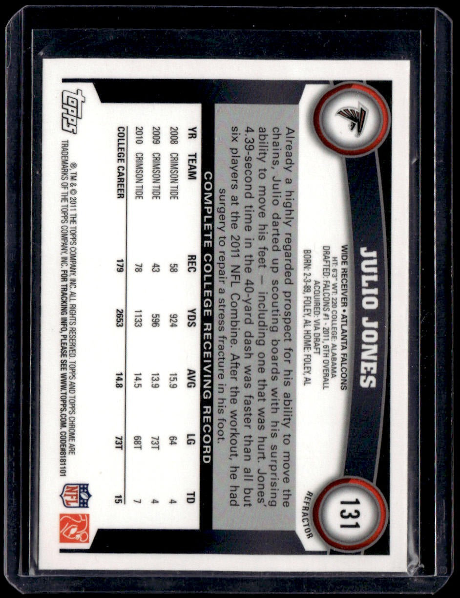 2011 Topps Chrome Julio Jones Refractor