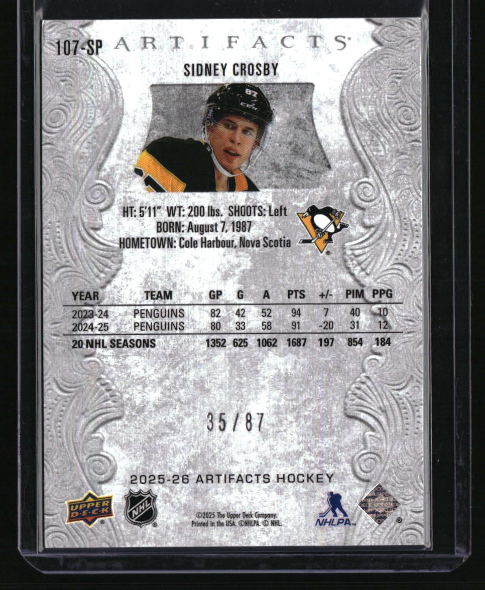 2025-26 Upper Deck Artifacts Sidney Crosby #/87