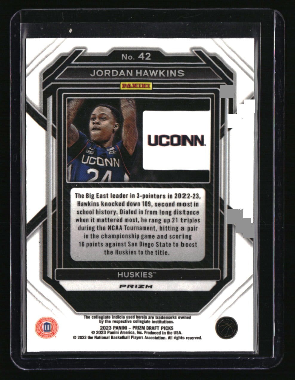2023 Panini Prizm Draft Picks Jordan Hawkins Snakeskin