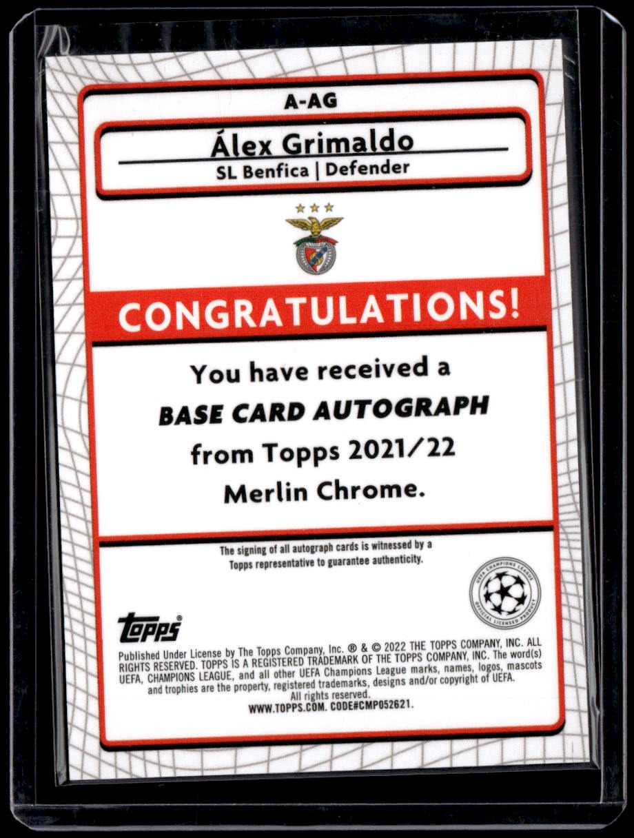 2021-22 Merlin UEFA Champions League Álex Grimaldo Autographs