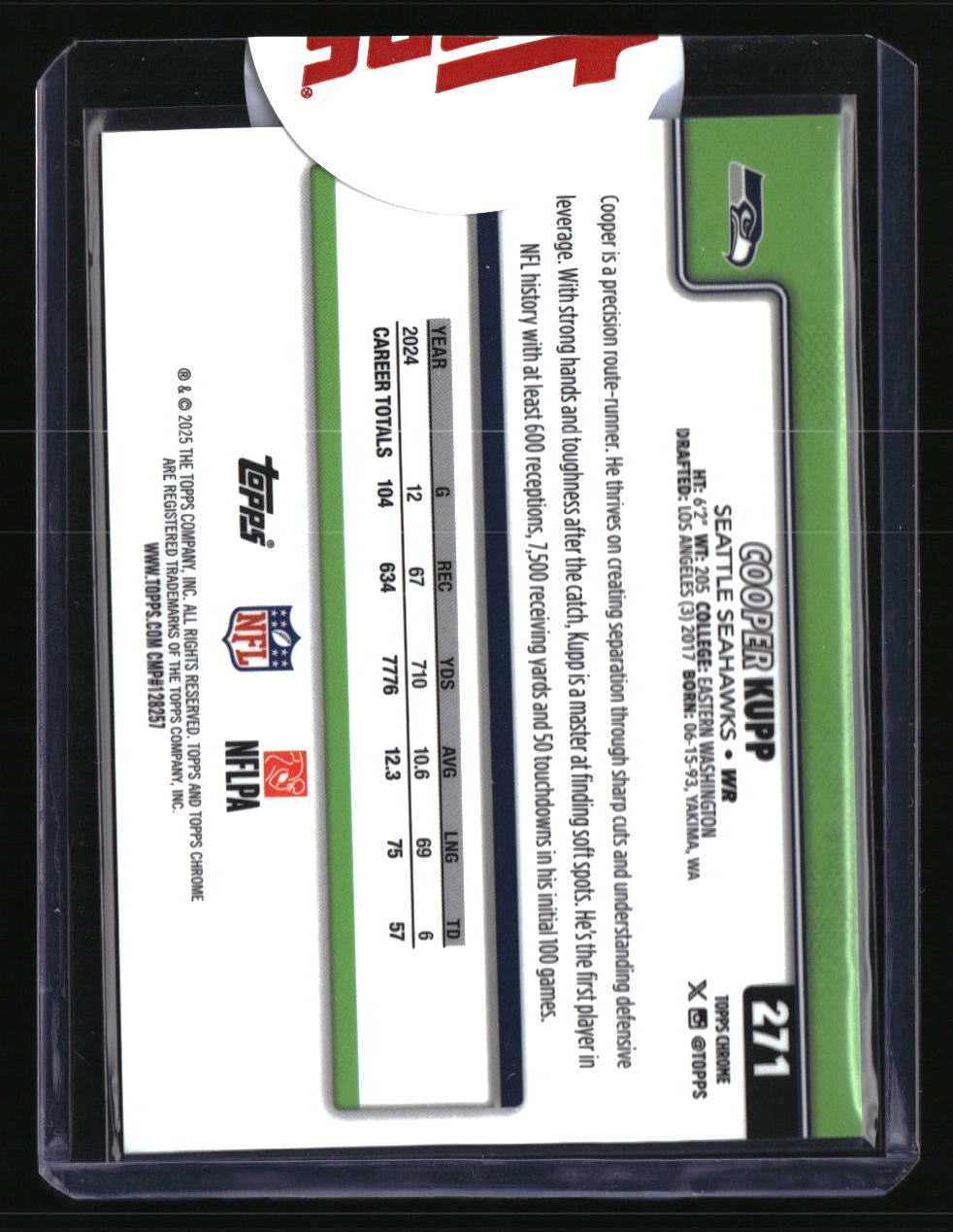 2025 Topps Chrome Cooper Kupp Gold Geometric Refractor #/50