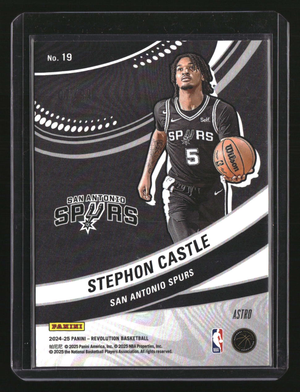 2024-25 Panini Revolution Stephon Castle Vortex Blue Astro #/99