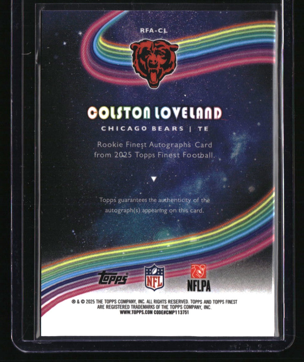 2025 Finest Colston Loveland Rookie Finest Autographs