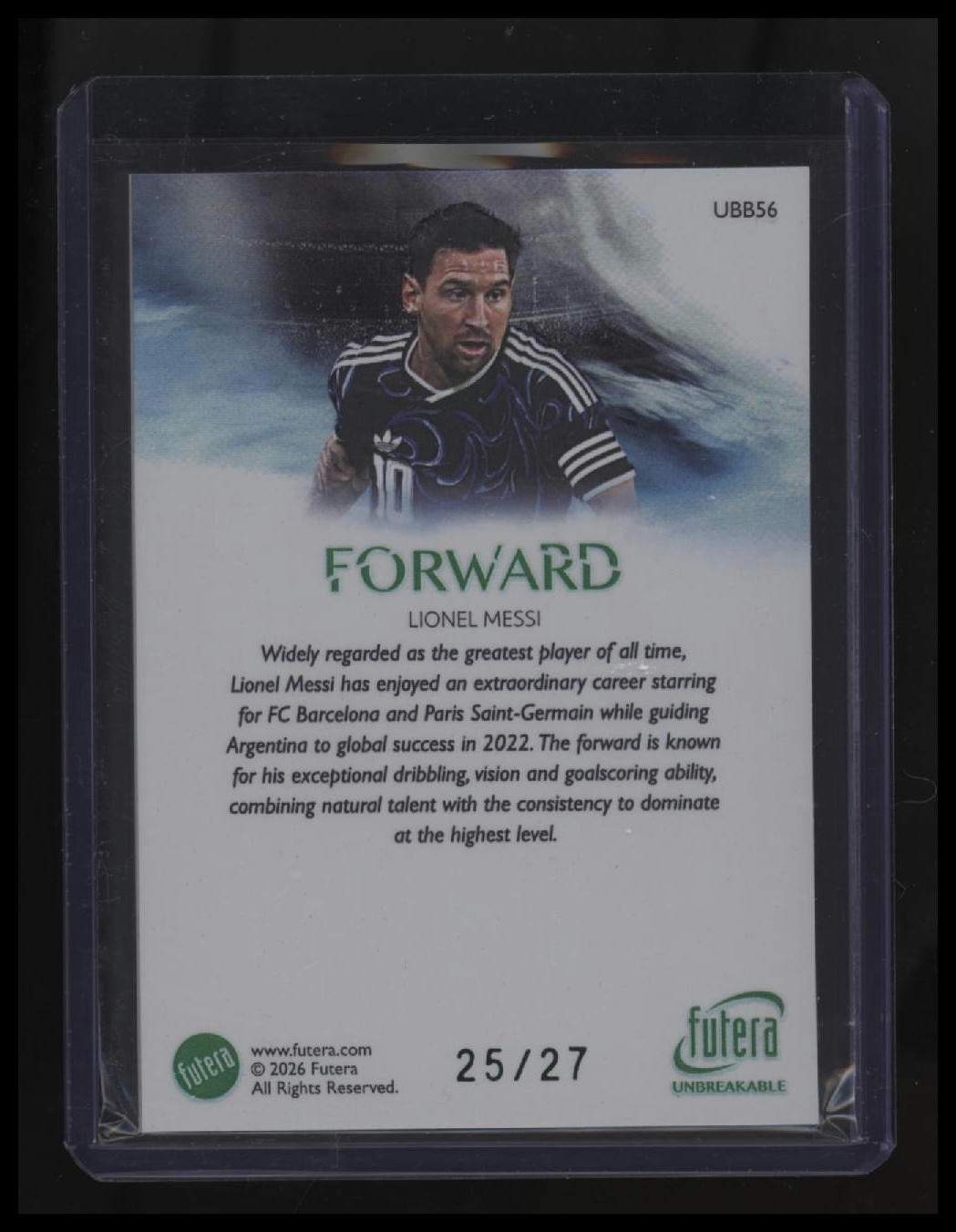 2026 Futera Unbreakable Lionel Messi #/27