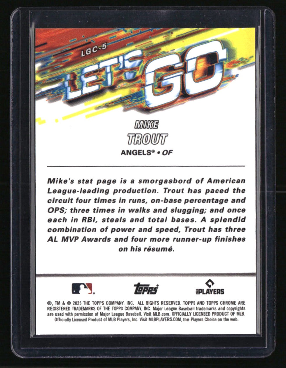 2025 Finest Mike Trout Let's Go