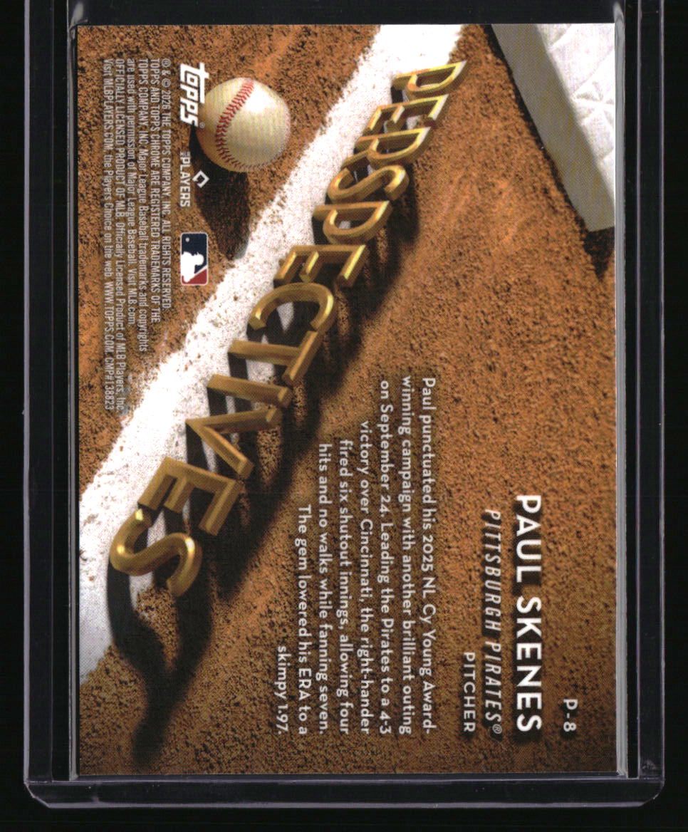 2026 Topps Chrome Logofractor Edition Paul Skenes Perspectives Purple #/75