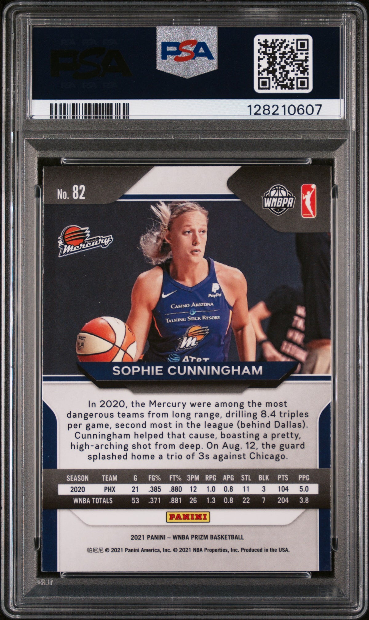 2021 Panini Prizm Wnba Sophie Cunningham PSA 9