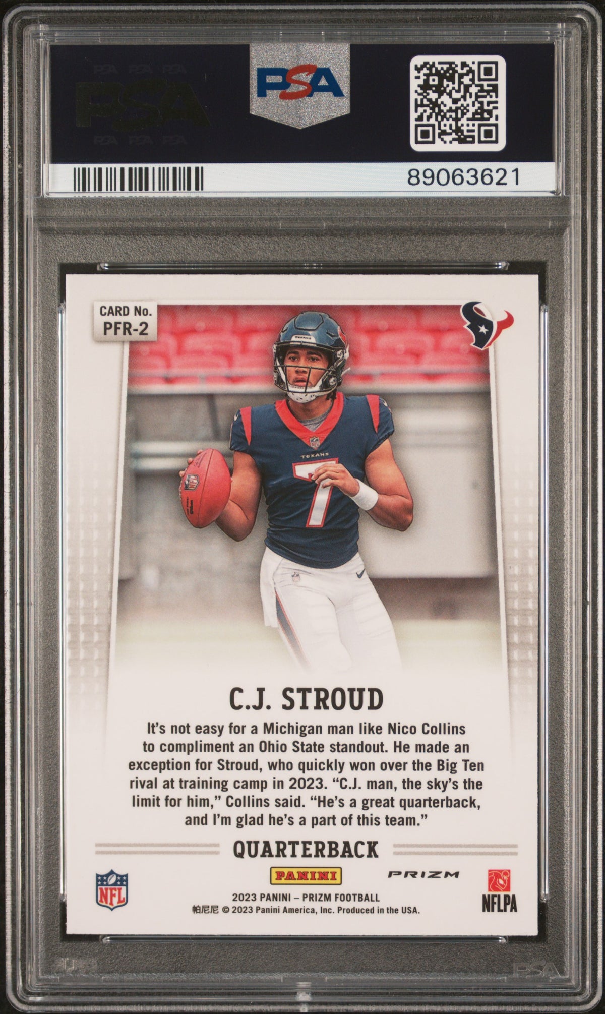 2023 Panini Prizm Prizm Flashback Rookie Cj Stroud PSA 10