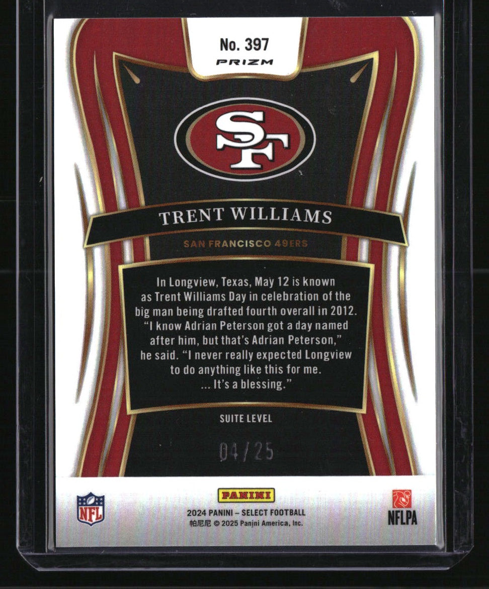 2024 Panini Select Trent Williams Tie-Dye Prizm #/25