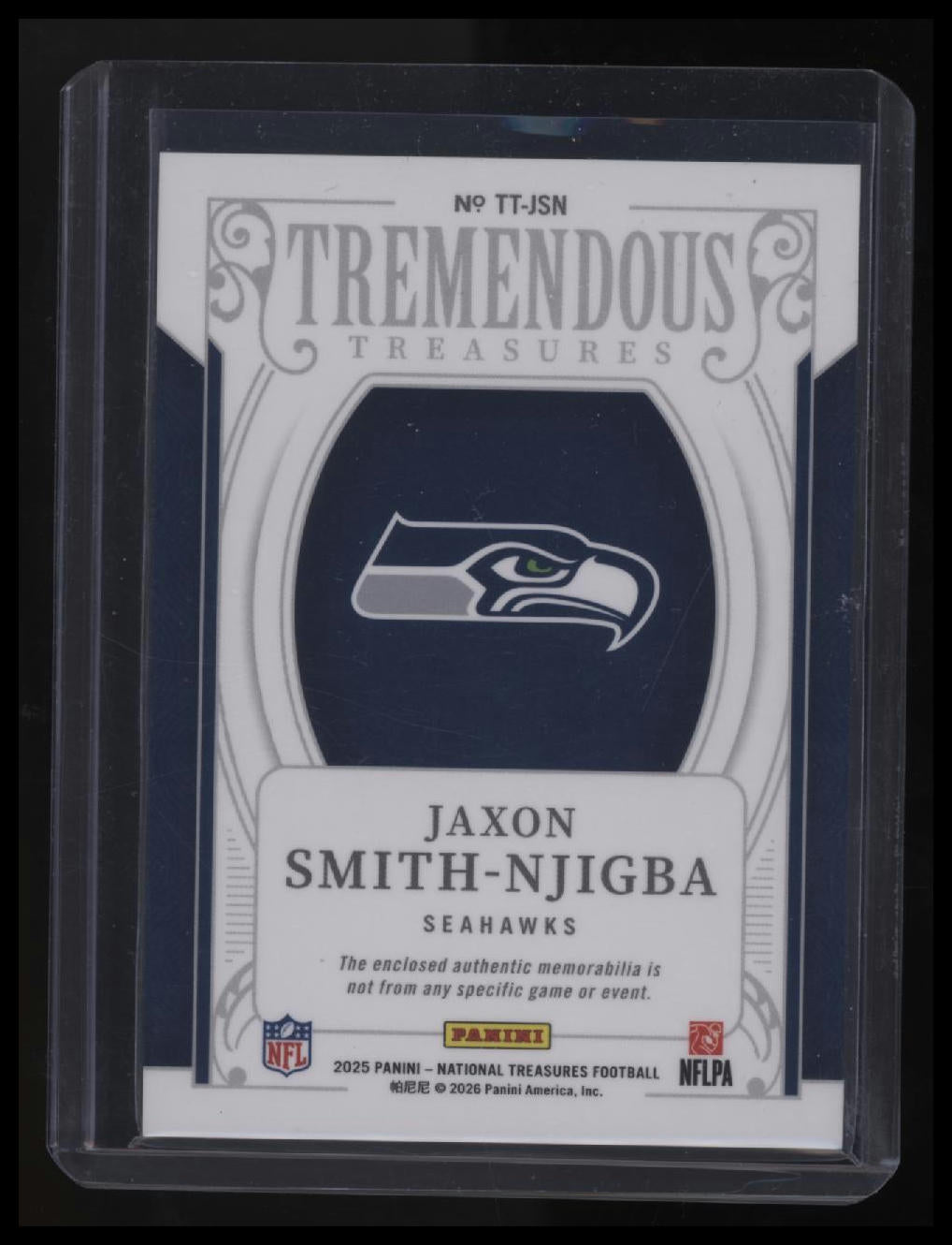 2025 Panini National Treasures Jaxon Smith-Njigba Tremendous Treasures #/99