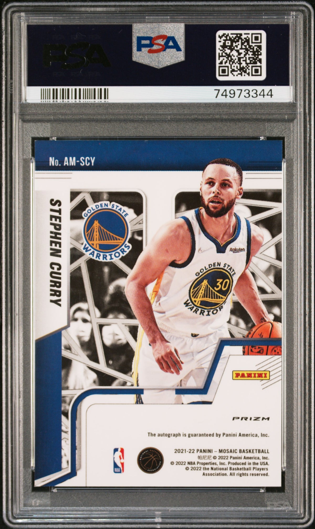 2021 Panini Mosaic Autographs Mosaic Stephen Curry Autographs Mosaic PSA 10