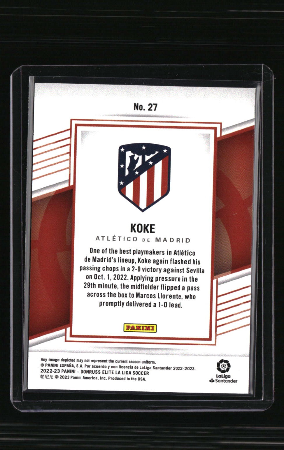 2022-23 Donruss Elite LaLiga Santander Koke Disco Gold #/10