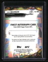 2024 Topps Finest UFC Yan Xiaonan Finest Autographs Blue Checkerboard #/75