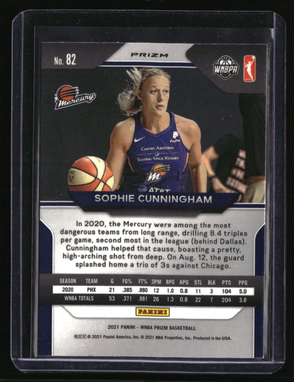 2021 Panini Prizm WNBA Sophie Cunningham Prizms Ruby Wave