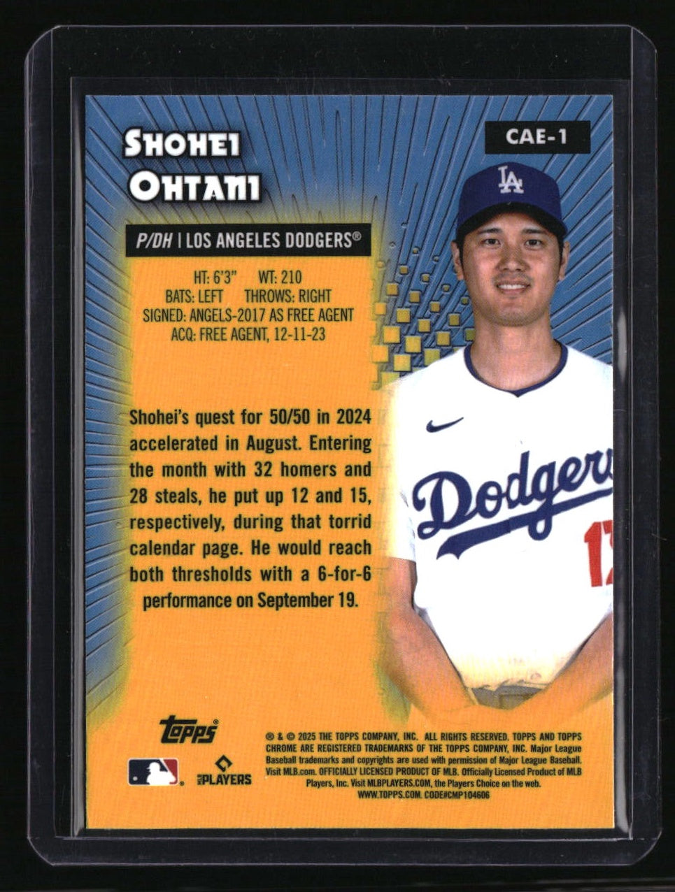 2025 Topps Chrome Shohei Ohtani Chrome All-Etch