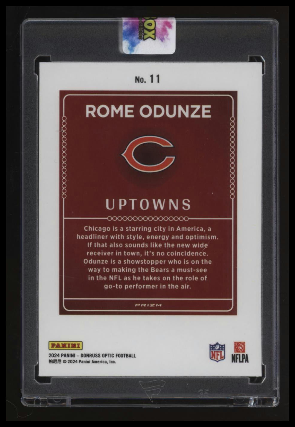 2024 Donruss Optic Rome Odunze Uptowns