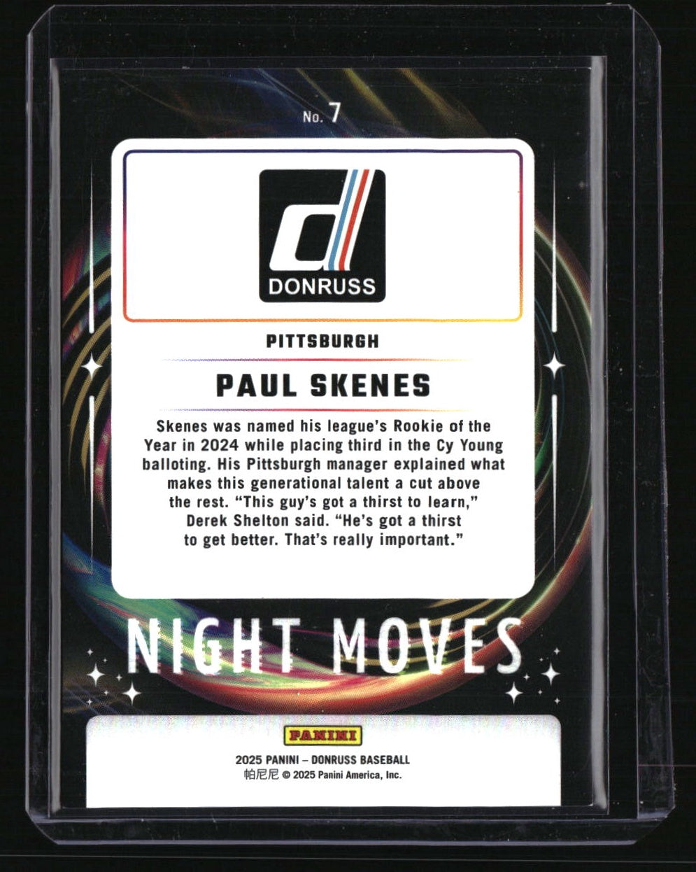 2025 Donruss Paul Skenes Night Moves