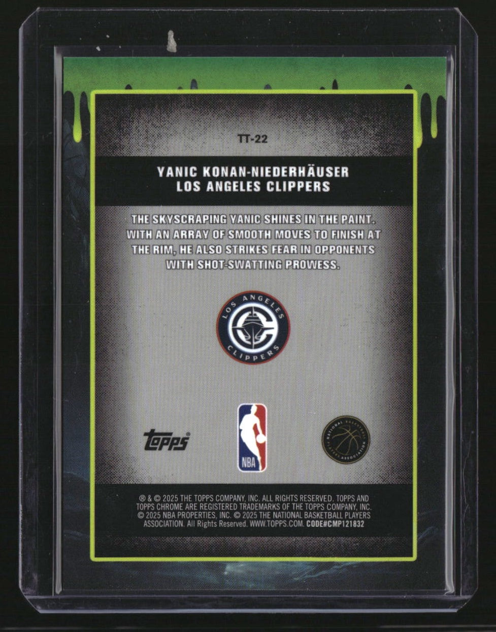 2025-26 Topps Chrome Yanic Konan Niederhäuser Tall Tales Orange Geometric #/25