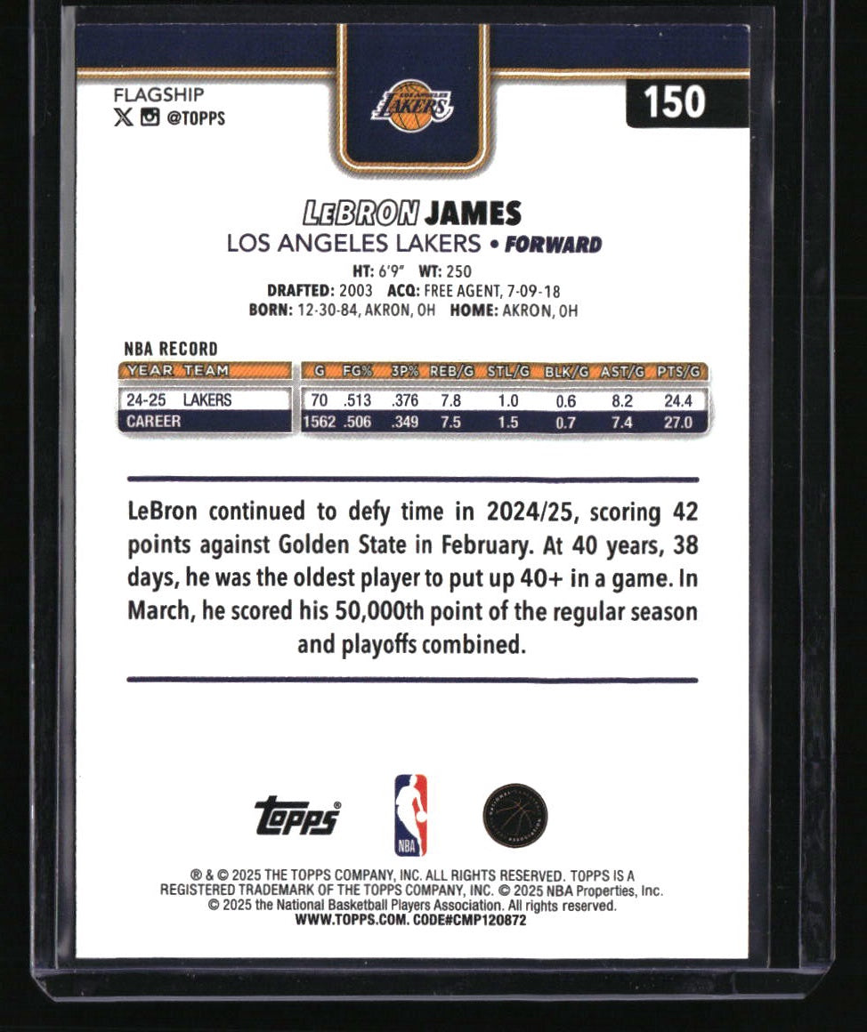2025-26 Topps LeBron James Purple Holo Foil #/250