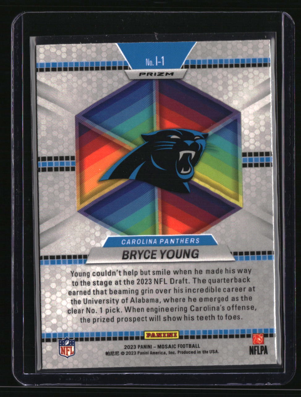 2023 Panini Mosaic Bryce Young Introductions No Huddle Silver