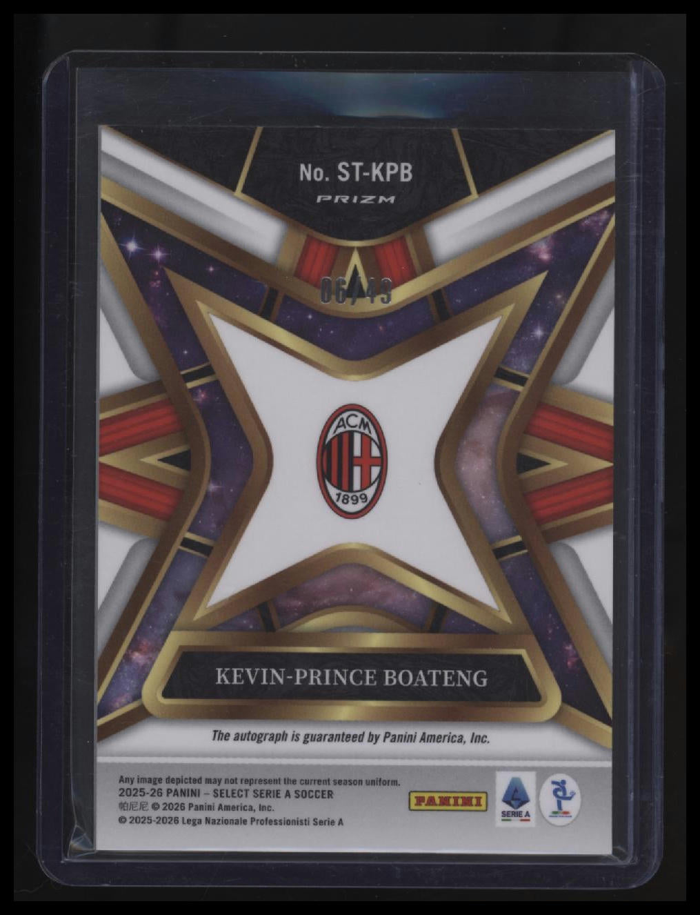 2025-26 Select Serie A Kevin-Prince Boateng Stars Auto #/49