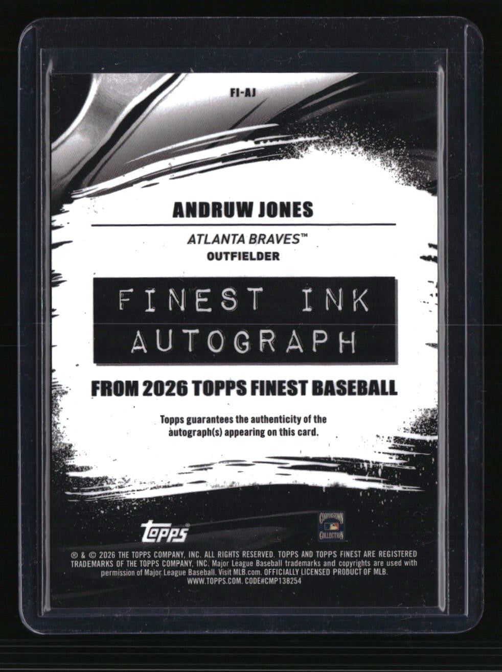 2026 Finest Andruw Jones Finest Ink Green Refractor #/99