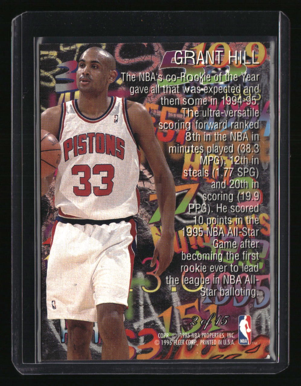 1995-96 Flair Grant Hill Hot Numbers