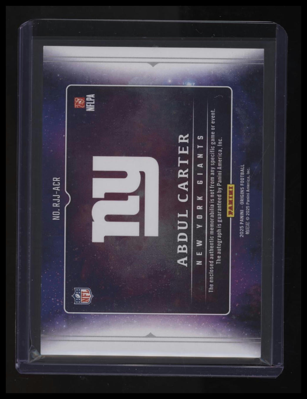 2025 Panini Origins Abdul Carter Rookie Jumbo Jersey Autographs